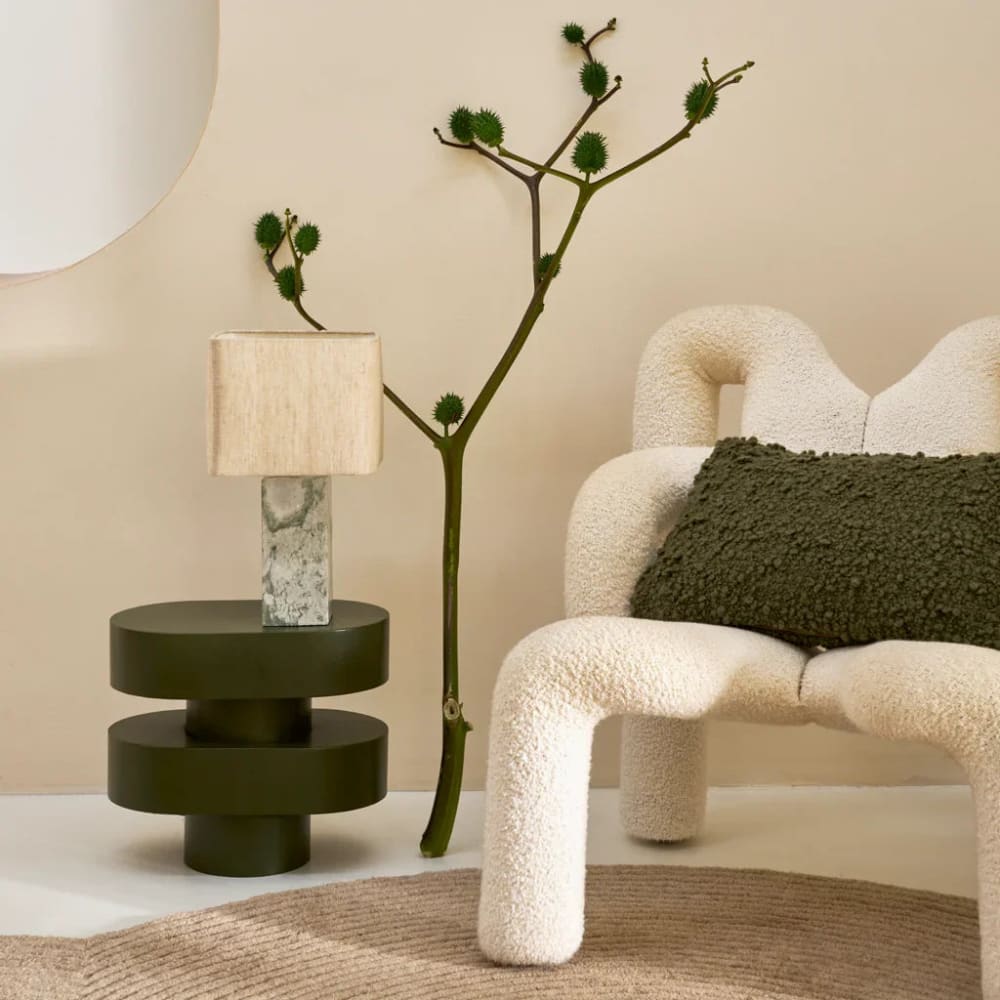 Urban Nature Culture Lampe de table en marbre verte 22 * 22 * 39 cm Vert 22x39x22cm