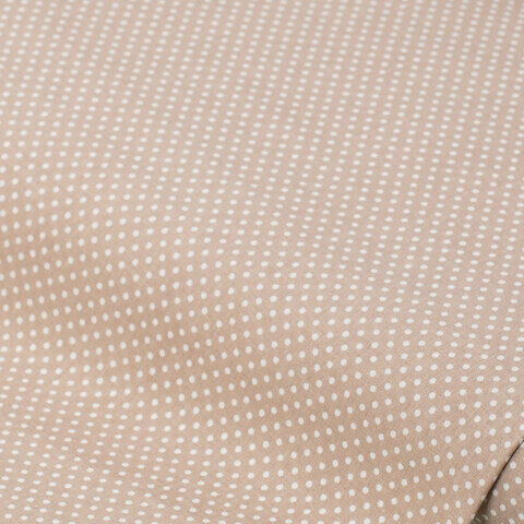 Baumwollstoff Tüpfchen "Mona", toffee/weiß, 2 mm Ø