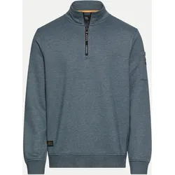 Sweatshirt mit Troyerkragen Blau 3XL