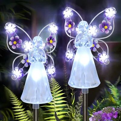 Outdoor Solar Garden Lights Angel Solar Garden Light Outdoor Waterproof Pathway Decoration, Solar Landscape Lights, Grave Cemetery Sympathy Gift 1pc