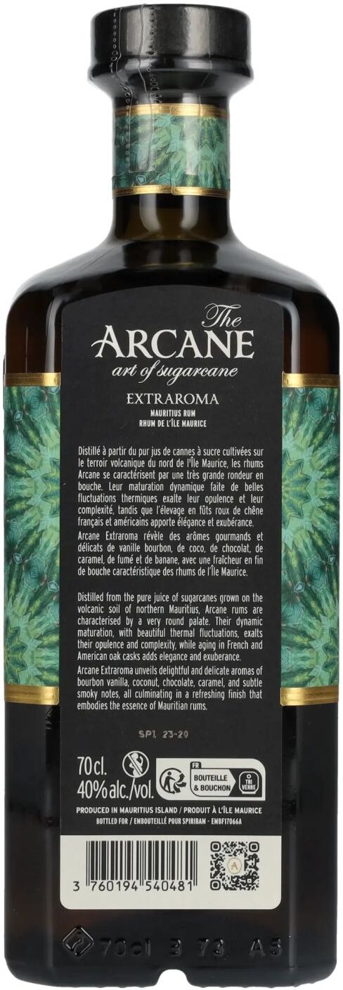 Arcane Rum The Arcane EXTRAROMA Pure Cane Rum 40% Vol. 0,7l