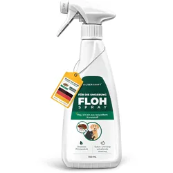 Silberkraft Flohspray für die Umgebung – Anti Floh Spray gegen Flöhe, Flohlarven & Floheier für Teppich, Sofa & Hundekorb – 500 ml