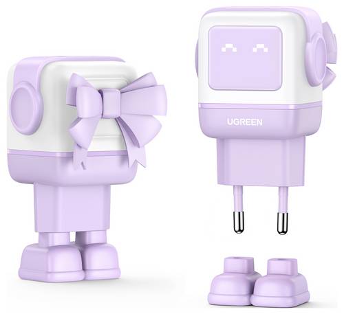 UGREEN Uno RG USB Ladegerät 65W 2x USB-C, 1x USB-A Pink Innenbereich GaN