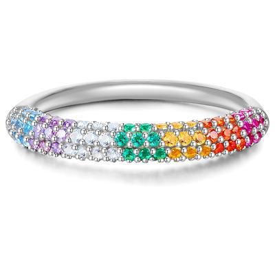 Fingerring GLANZSTÜCKE MÜNCHEN "GSM973" Gr. 50, bunt (silber), Fingerringe, Damen, 50, Silber 925 (Sterlingsilber), 3,3mm, Fingerring, aus Sterling Silber