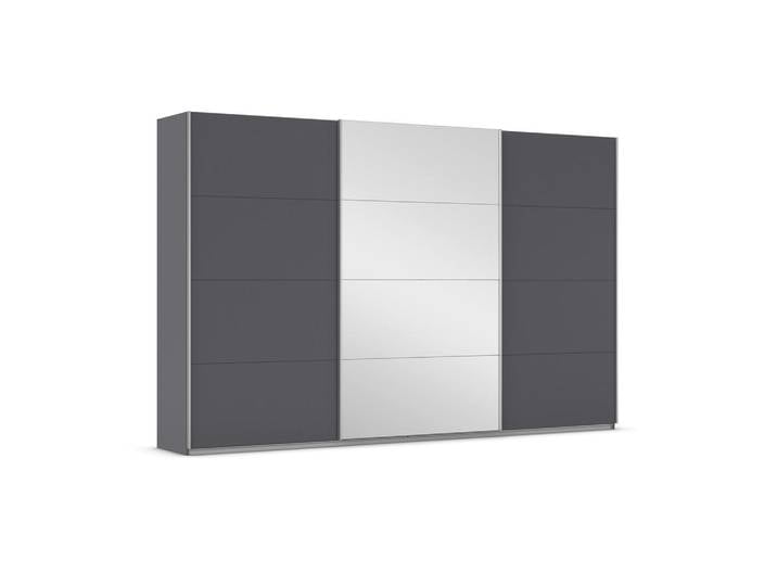 Luca Bessoni Schwebetürenschrank, Grau, 10 Fächer, 361x229x62 cm, Blauer Engel, BQ - Bündnis für Qualität, Made in Germany, Schlafzimmer, Kleiderschränke, Kleiderschränke 3-türig
