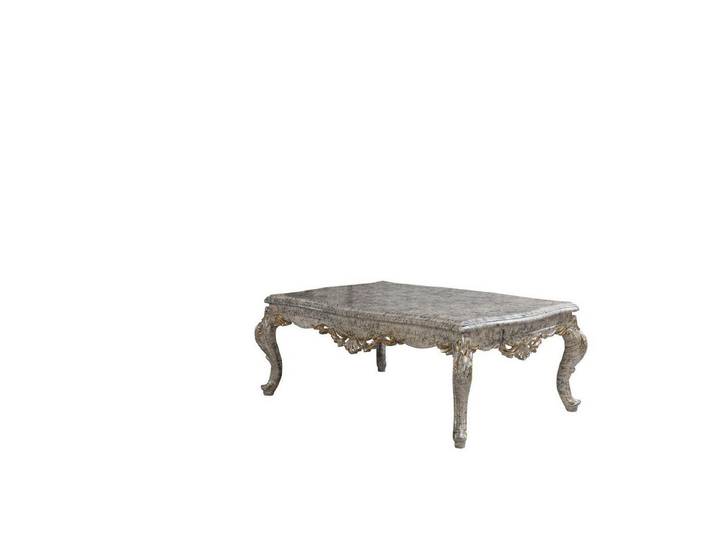 JVmoebel Couchtisch Opulenter Goldtisch im Barockstil mit grazilen grauen Füßen (Packung, 1-St., Couchtisch), Made in Europa
