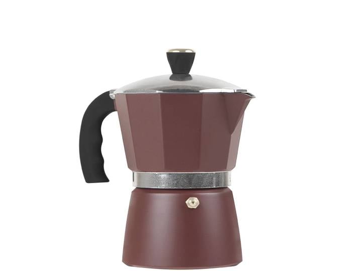 Design Espressokocher für 3 Portionen, bordeaux