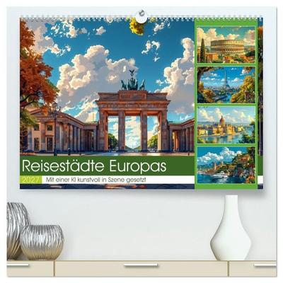 Reisestädte Europas (hochwertiger Premium Wandkalender 2027 DIN A2 quer), Kunstdruck in Hochglanz