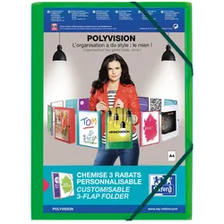 OXFORD Eckspanner Polyvision DIN A4 grün