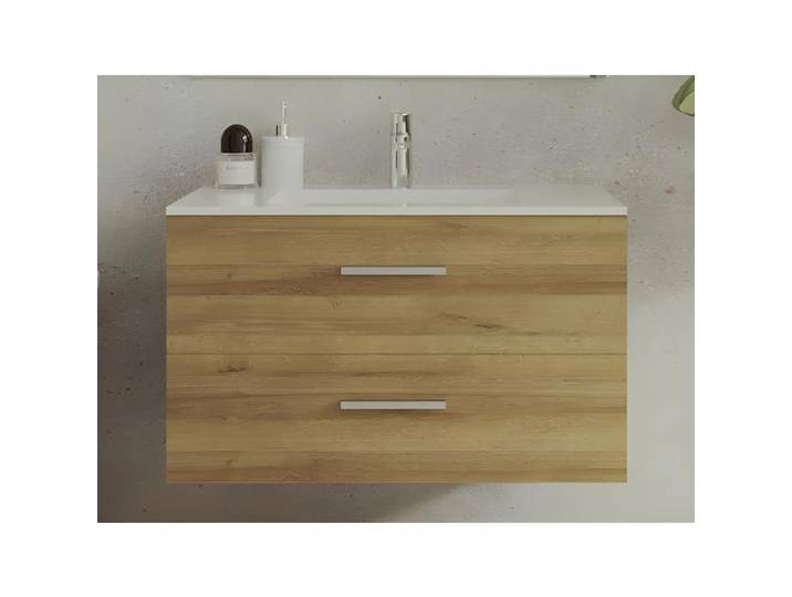 Meuble sous vasque suspendu - Coloris naturel clair - 80 cm - KAYLA
