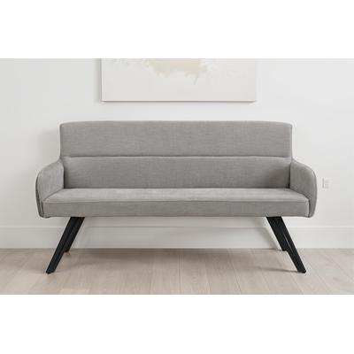 Sitzbank BYLIVING "Tino", grau (hellgrau, schwarz), B:160cm H:94cm T:67cm, Stoff, Sitzbänke, Sitzbank, mit Federkernpolsterung in 140 oder 160cm, hochwertige Polsterbezüge