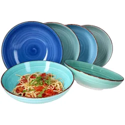 6er Set Spaghetti-Teller Blue 23,5cm - 24327046