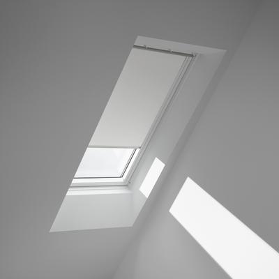 Verdunklungsrollo VELUX "DKL S10 1025SWL", weiß (weiß, weiß), S10, stufenlos positionierbar, Aluminium, Polyester, Rollos, Verdunklungsrollo, weiße Führungsschienen & Griffleiste