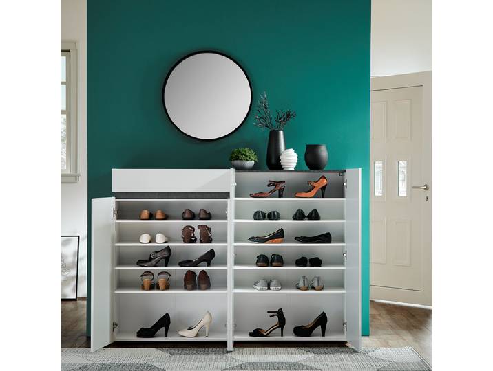 Commode à chaussures 160cm Blanc
