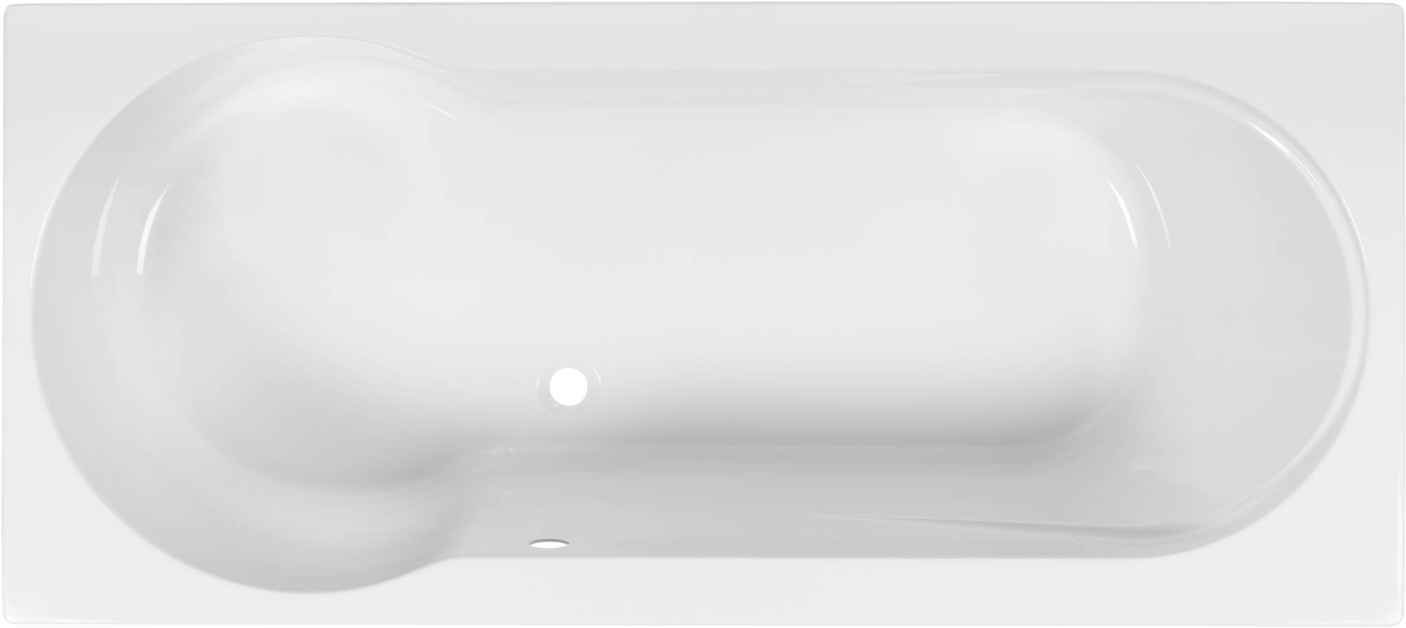 Ben Lazio 2.0 Duschbad mit Liegefläche Rechts - 180x80 cm - Weiß - Eingebaute