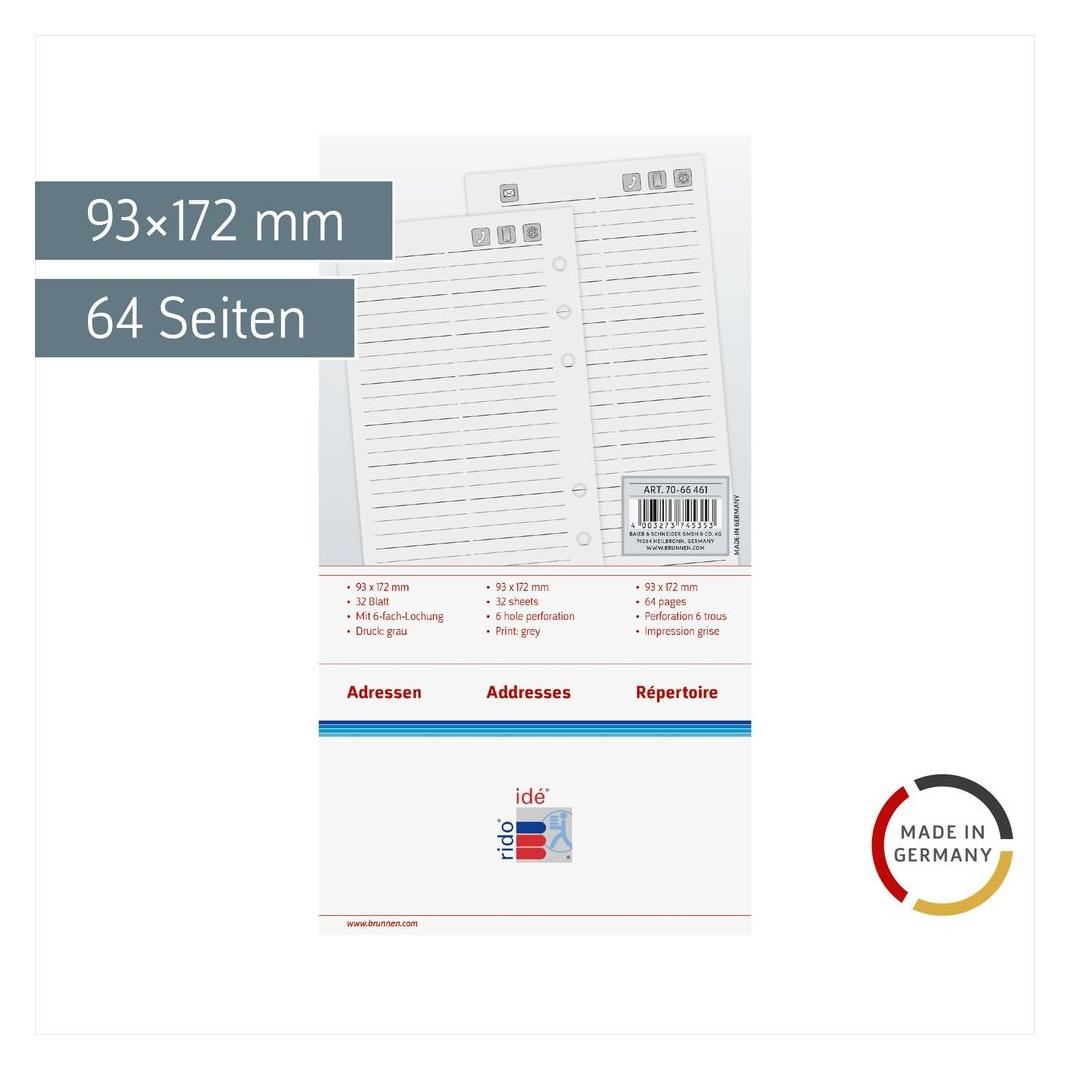 Idé Adressen Timing 2 93x172mm 7066461.2 24 Stück (A6) (7066461)