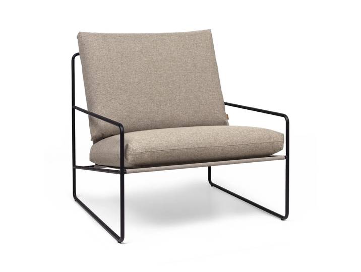 Ferm Living - Desert Dolce Outdoor Sessel, schwarz / dark sand