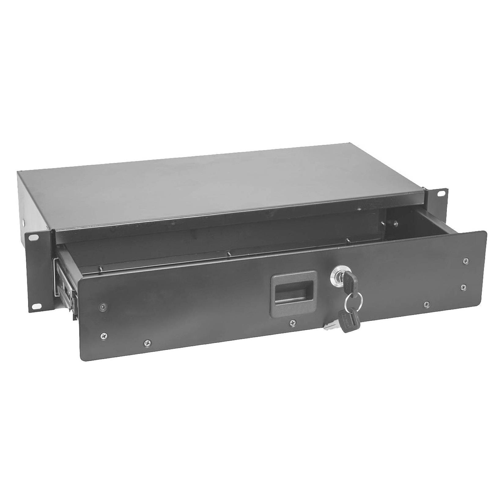 Omnitronic Rackschublade SN-2 Rackschublade mit Schloss 2HE (Zubehör) (30100959)