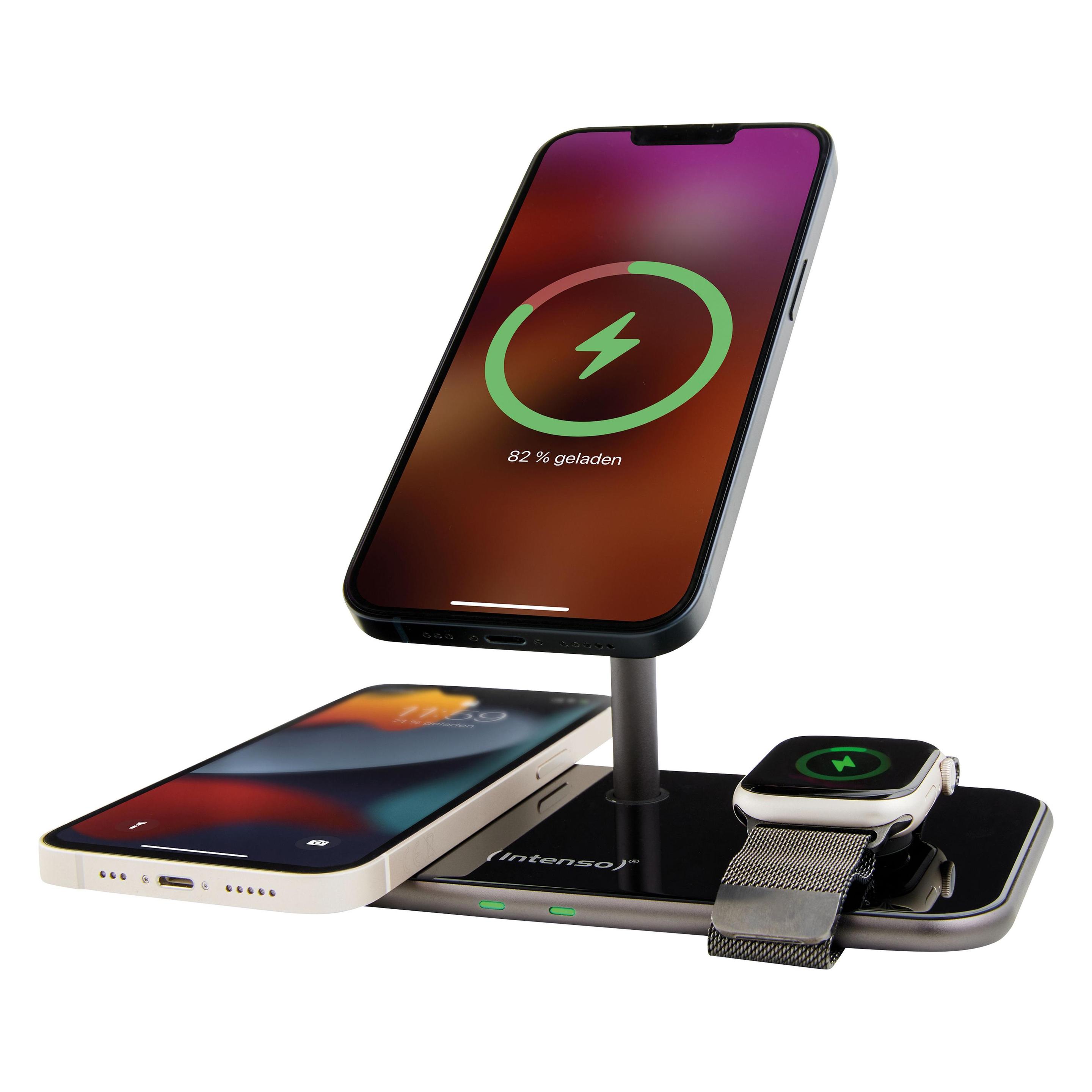 Intenso 3in1 Magnetic Wireless Charger MB13 schwarz (15 W) (7410810)