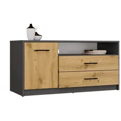 TV-Schrank SIMPLO 1D2S 2 Schubladen 1 Tür ANTHRAZIT EICHE ARTISAN
