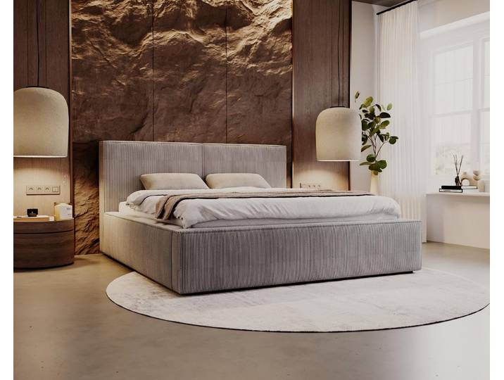 Compleo Polsterbett SANTO Metallrahmen, Bettkasten, ohne Matratze, (Kostenlose Lieferung! TOP ANGEBOT), Cordstoff oder Samtstoff