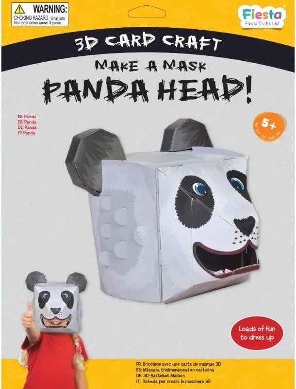 Fiesta Crafts Panda Knutselset met 3D-masker van karton