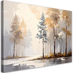 LEINWANDBILD Wald Bäume Landschaft 60x40cm
