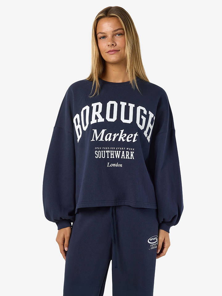 Noisy may Sweatshirt in Dunkelblau - XS
