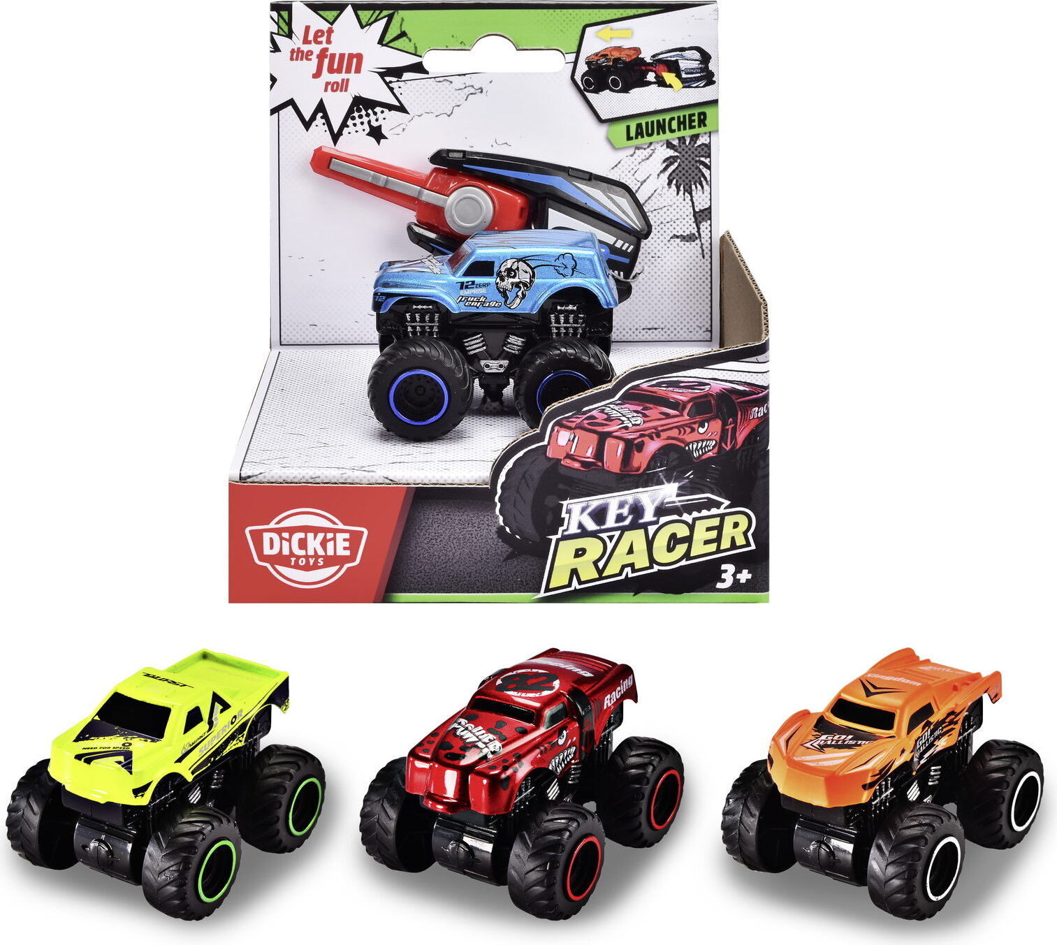 Simba Toys Dickie Speelgoed Go Action Asphalt Heroes Key Racer, willekeurige selectie