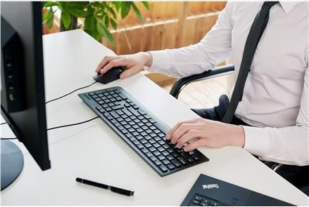 Lenovo Keyboard en Muis Set, USB, QWERTY, Zwart