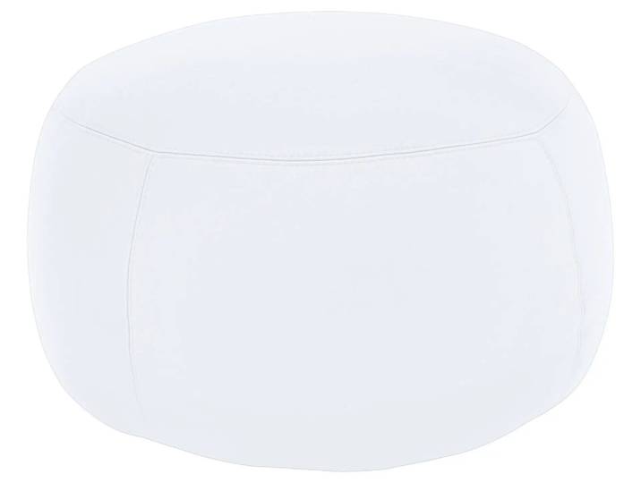 Hocker Annabelle Leder D: 60 cm Candy / Farbe: Snow / Material: Leder