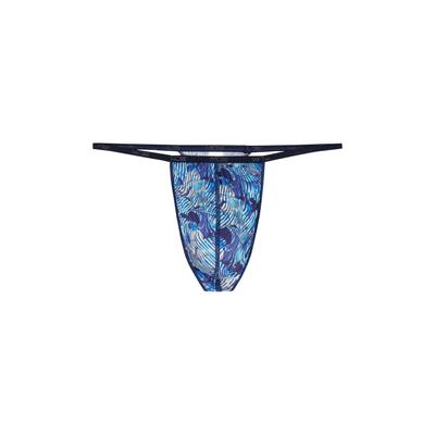 String HOM "String Plume Barrett G-String 1er Pack", Herren, Gr. L, blau, Obermaterial: 78% Polyamid PA. 22% Elasthan EL., Unterhosen String