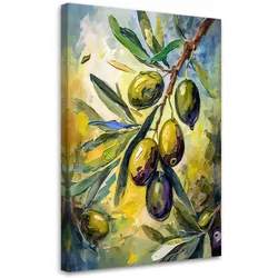 LEINWANDBILD Oliven Acryl handgemalt 60x90cm