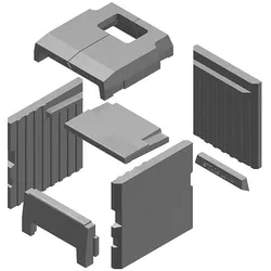 Satz Schamottesteine H107/H kompl - 63041429
