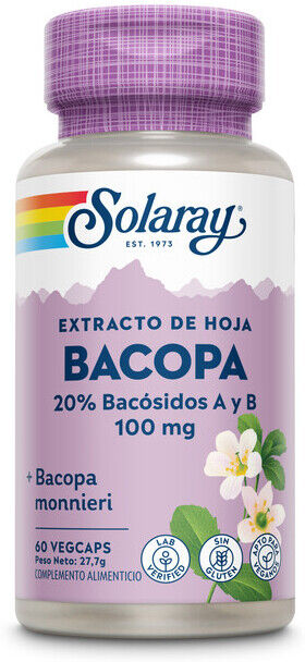 Solaray Bacopa 100 mg 60 Vegetable Capsules
