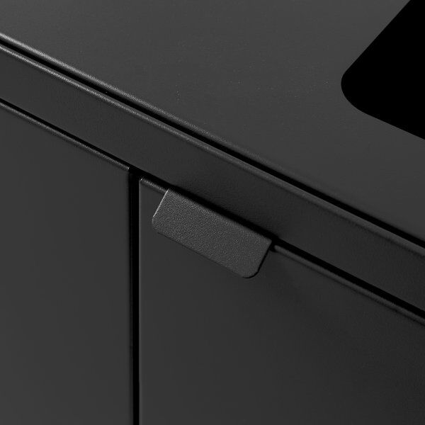 Bica 874 Affaldsstation, 2x65l, Løftelåg, Sort