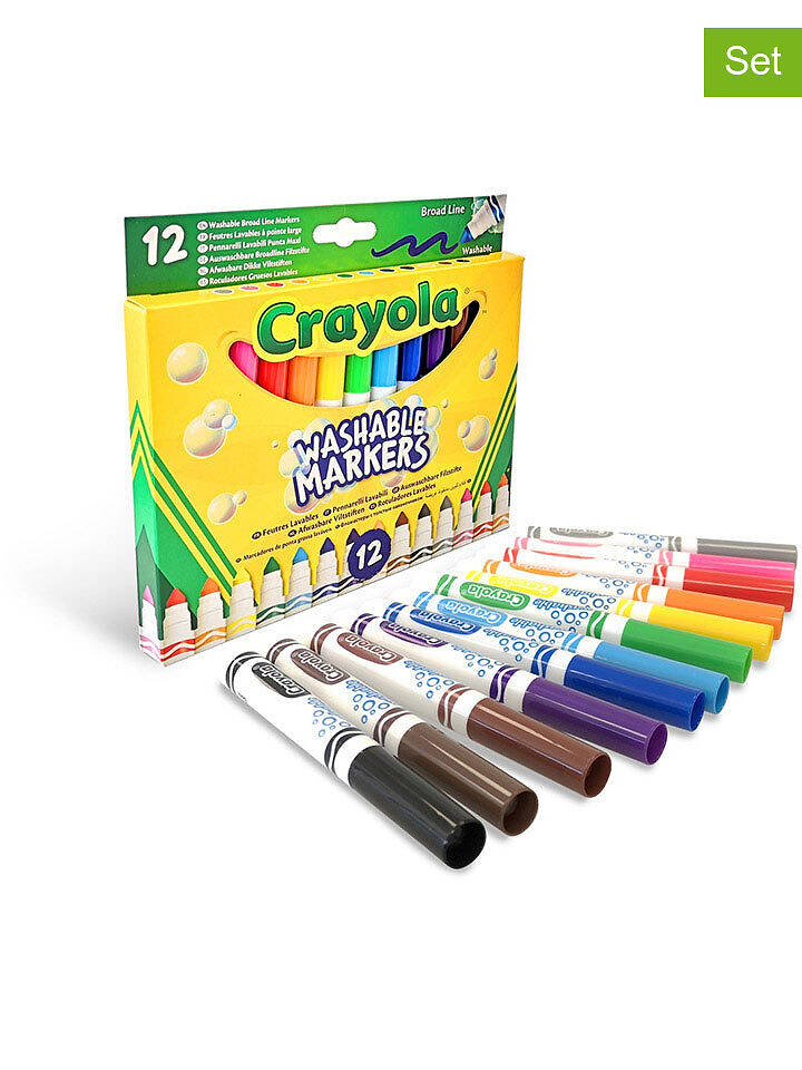 Crayola 12er-Set: Filzstifte - ab 3 Jahren - onesize