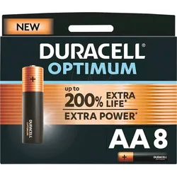 DURA OPT AA8 - Duracell Optimum, Alkaline Batterie, AA (Mignon), 8er-Pack