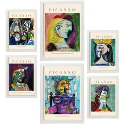 POSTER Set Mit 6 Picasso 2 Sammlung A3 & A4 Weißer Rahmen