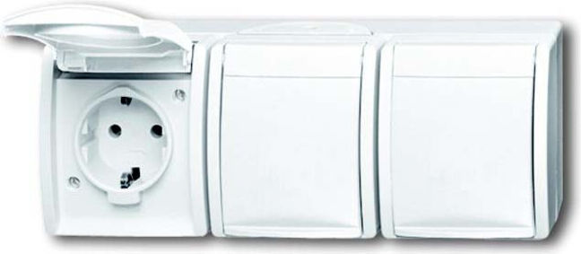 Busch-Jaeger Prise SCHUKO triple 2300/3 EW-54 (2CKA002084A0712)