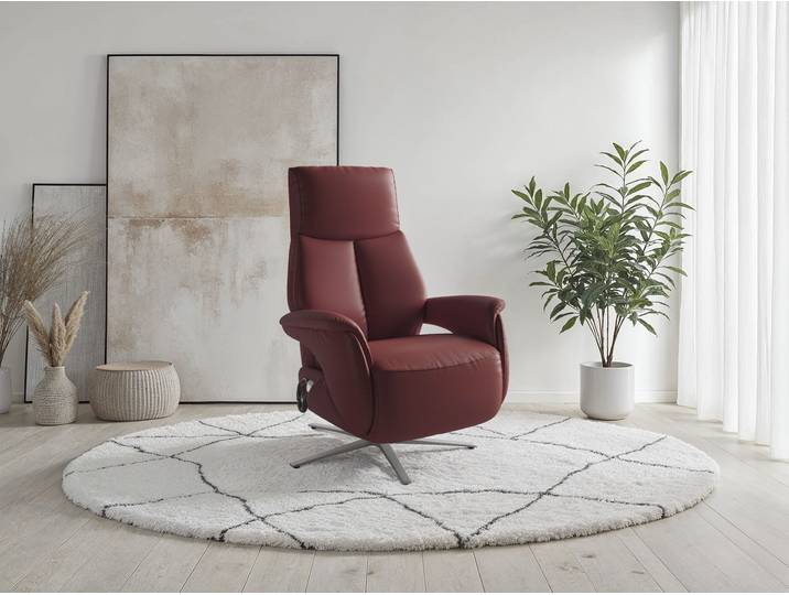 TV-Sessel SIT & MORE TV Lazy , merlot, B:75cm H:113cm T:85cm, Sessel, TV-Sessel, mit Herz-Waage-Positon und 3 Motoren