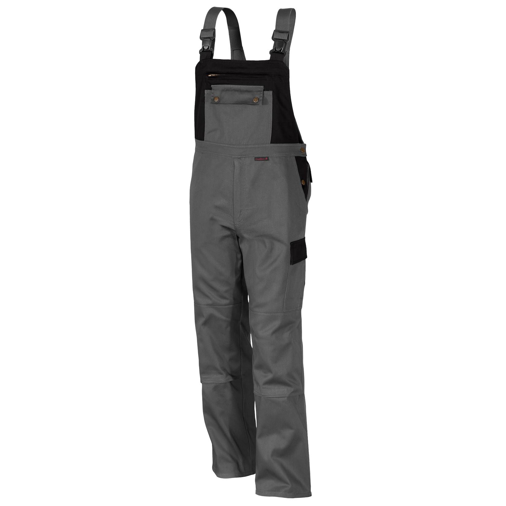 QUALITEX HIGH QUALITY WORKWEAR Latzhose image mittelgrau/schwarz Herren: 94