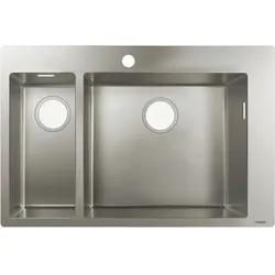 Hansgrohe S711-F665 Einbauspüle 43309800 edelstahl, 180x450mm, Hahnloch vorgebohrt