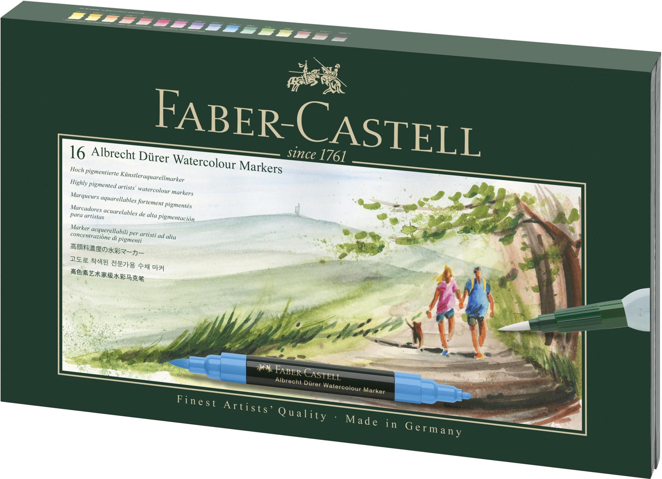 Filzstift FABER-CASTELL "Albrecht Dürer 17-teilig", bunt (mehrfarbig), Kunststoff, Stifte, Filzstift mehrfarbig Einheitsgröße