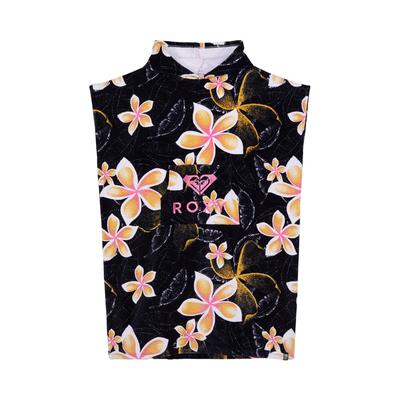 Badeponcho ROXY "Stay Magical Printed", Damen, bunt (anthrazit hibiscus real s), Obermaterial: 100% Baumwolle., Hausmäntel