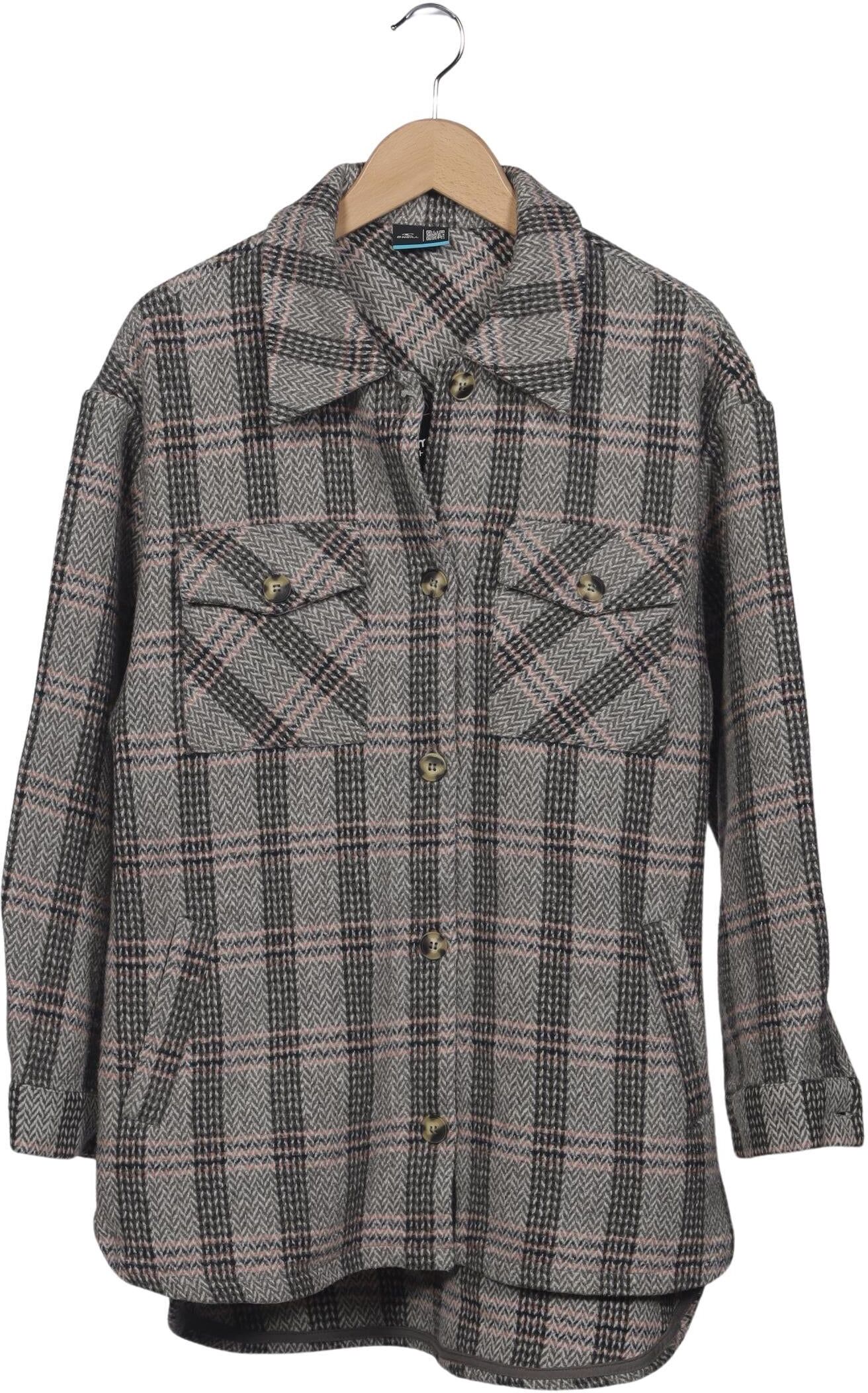 O Neill Damen Jacke, Grau, Gr. M, Viskose / Synthetik / Wolle / Baumwolle - Second Hand