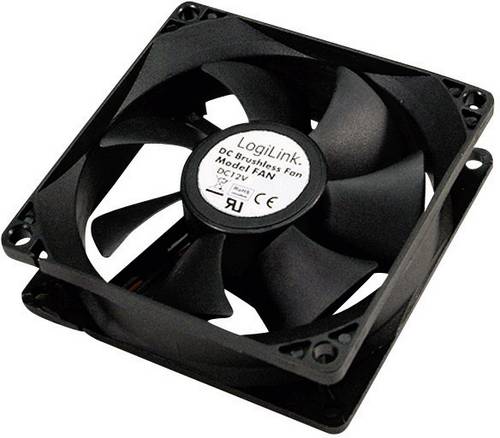 LogiLink FAN103 PC-Gehäuse-Lüfter Schwarz (B x H x T) 120 x 120 x 25 mm