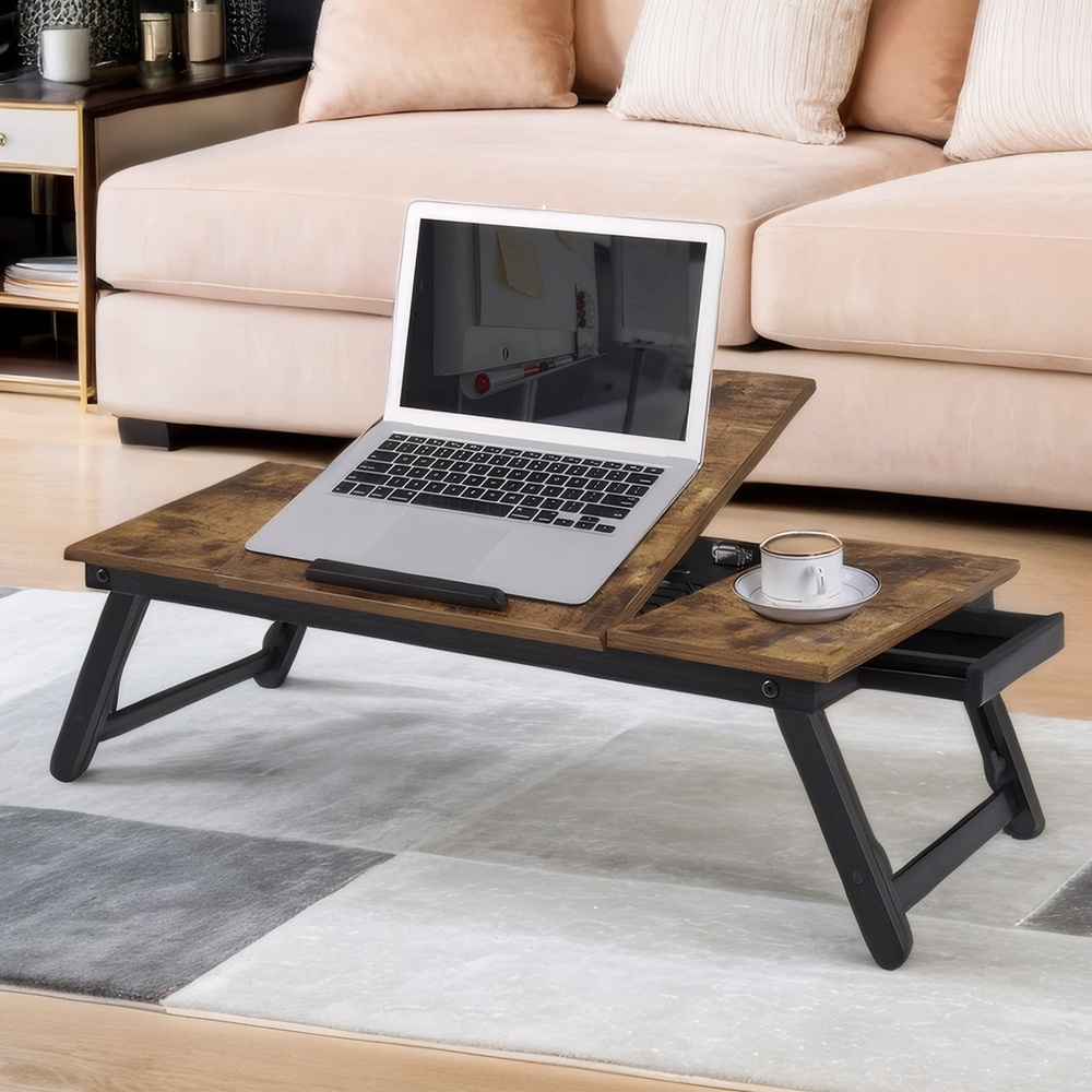 VASAGLE Laptoptisch, Laptopständer für Bett und Sofa, klappbare Beine LLDB35110B01