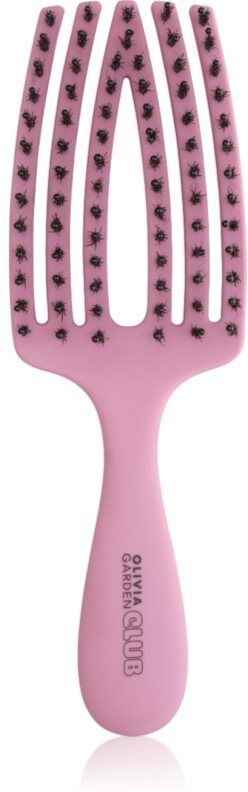 Olivia Garden Club The Nomad Detangling&Shine Fingerbrush​ brosse plate pour cheveux Pink 1 pcs