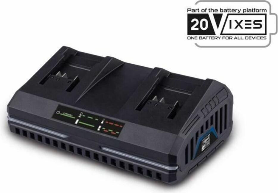 Scheppach Dual Charger 20V 2.4A voor de 20V IXES serie